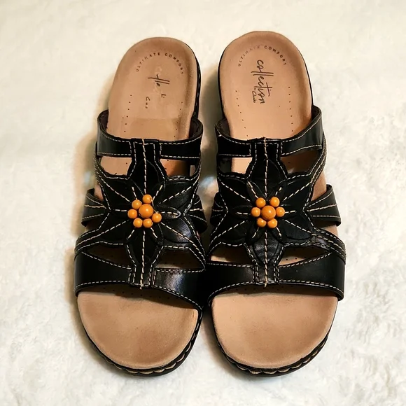 Clarks Shoes Clarks Womens Sandals Black Size Poshmark